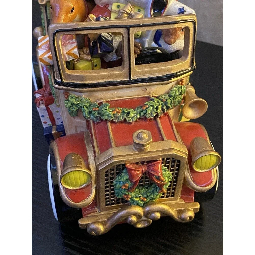 Fitz and Floyd Santa Mobile musical figurine plays We Wish You A Merry Christmas